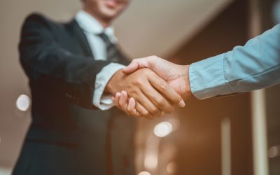 Businessman shake hands and get to know each other before they start talking about business.Bussiness,working, success concept